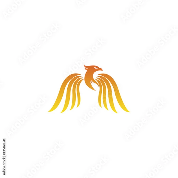 Fototapeta Phoenix Logo flying bird abstract design vector template. eagle eagle soaring eagle concept icon Logotype.