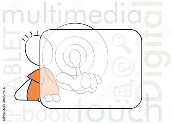 Obraz funny touch screen