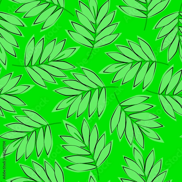 Obraz Beautiful seamless floral pattern. Summer flowers. Floral seamless pattern .Seamless pattern with flowers, leaves. Great for fabric, textile. Minimal design in trendy colors. Vector Illustration.