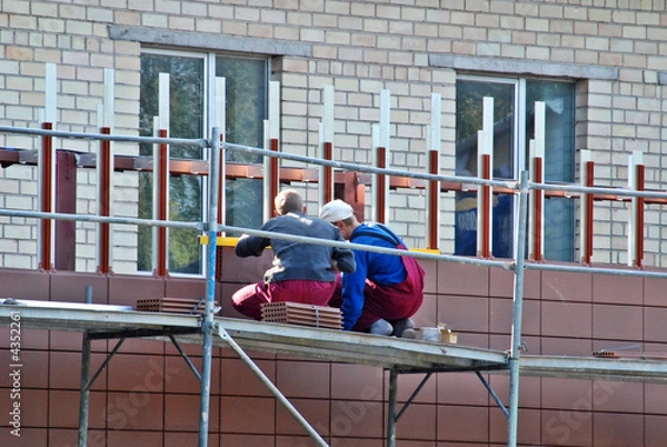 Fototapeta constructions team work