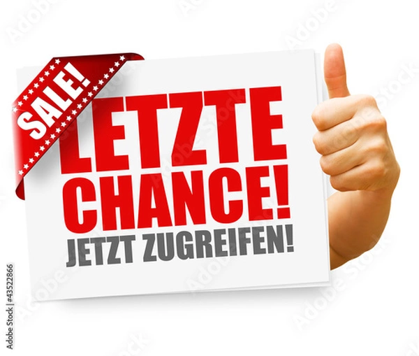 Obraz Letzte Chance! Button, Icon