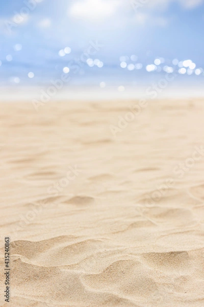 Fototapeta sand and beautiful sea and blue sky