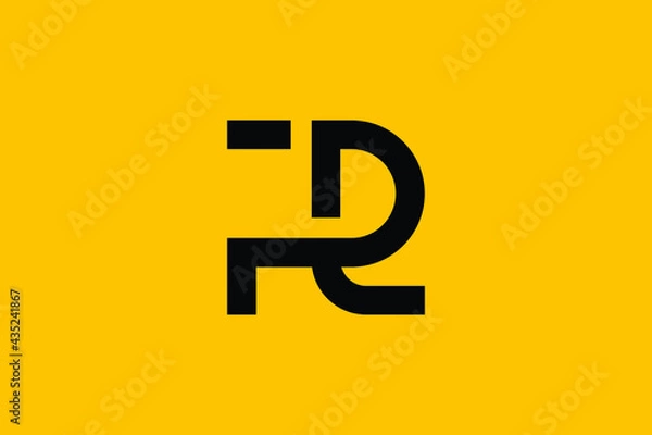 Fototapeta RL logo letter design on luxury background. LR logo monogram initials letter concept. RL icon logo design. LR elegant and Professional letter icon design on background. R L LR RL