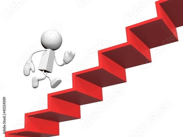 Obraz 階段を駆け登る