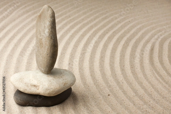 Obraz Three stones in the sand