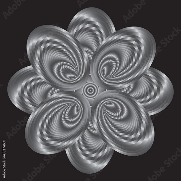 Fototapeta Flower. Dotted Halftone Vector Spiral Pattern or Texture
