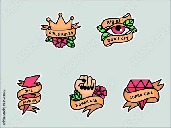 Fototapeta Stikers for network with quotes