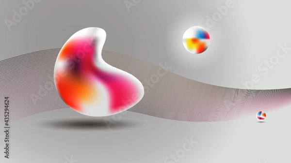 Fototapeta abstract background vector watercolor multicolor drops and spheres