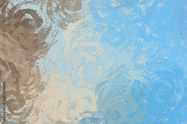 Obraz Contemporary art. Hand made art. Colorful texture. Modern artwork. Strokes of fat paint. Brushstrokes. Abstract painting on canvas. Artistic background image art on wall.