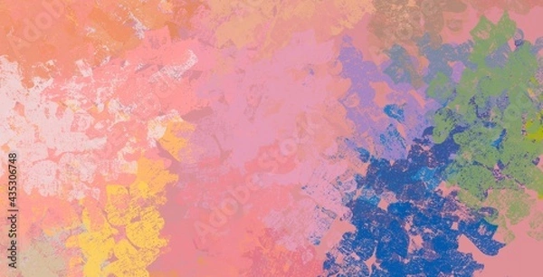 Obraz Contemporary art. Hand made art. Colorful texture. Modern artwork. Strokes of fat paint. Brushstrokes. Abstract painting on canvas. Artistic background image art on wall.