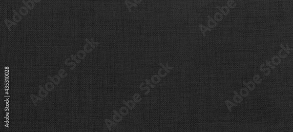 Fototapeta Panorama of Black linen texture and background seamless or blue fabric texture
