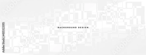 Obraz Minimal geometric white background abstract design.