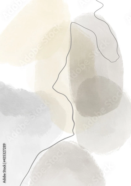 Fototapeta Abstract illustration. Poster. Simple lines on a color background.