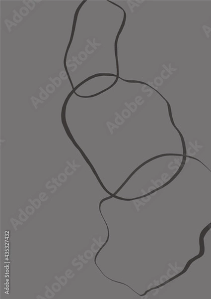Fototapeta Abstract illustration. POster. Simple lines on a color background.