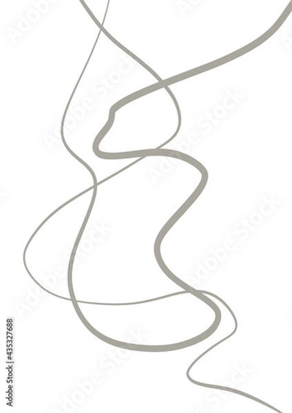 Fototapeta Abstract illustration. POster. Simple lines on a color background.
