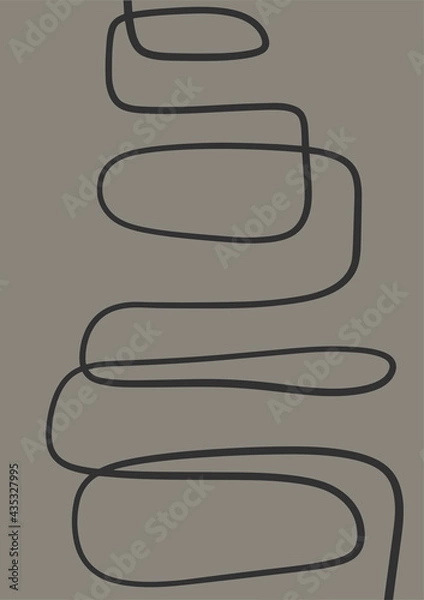 Fototapeta Abstract illustration. Poster. Simple lines on a color background.