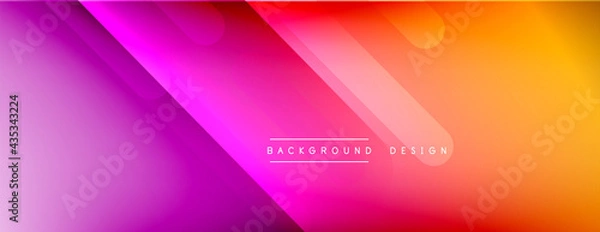 Fototapeta Dynamic lines abstract background. 3D shadow effects and fluid gradients. Modern overlapping forms