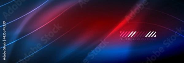 Fototapeta Neon dynamic beams vector abstract wallpaper background. Wallpaper background, design templates for business or technology presentations, internet posters or web brochure covers