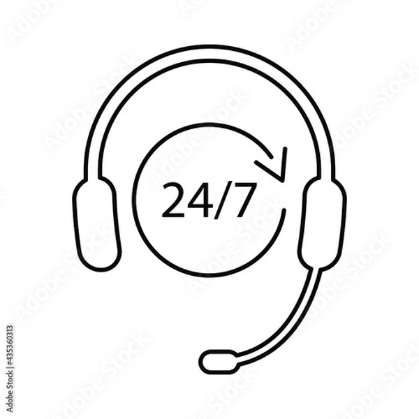 Fototapeta online support, call operator icon