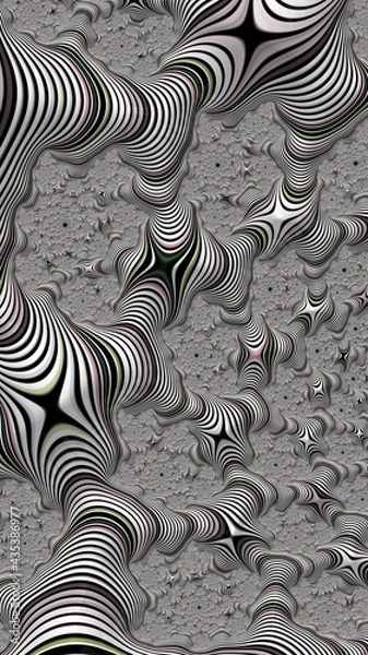 Fototapeta Ornate colourful and digitally generated 3D background