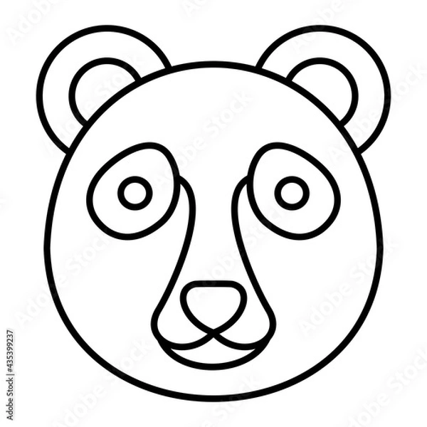 Fototapeta  Vector Panda Outline Icon Design
