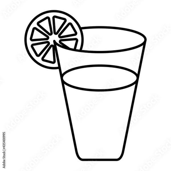 Fototapeta Vector Lemonade Outline Icon Design