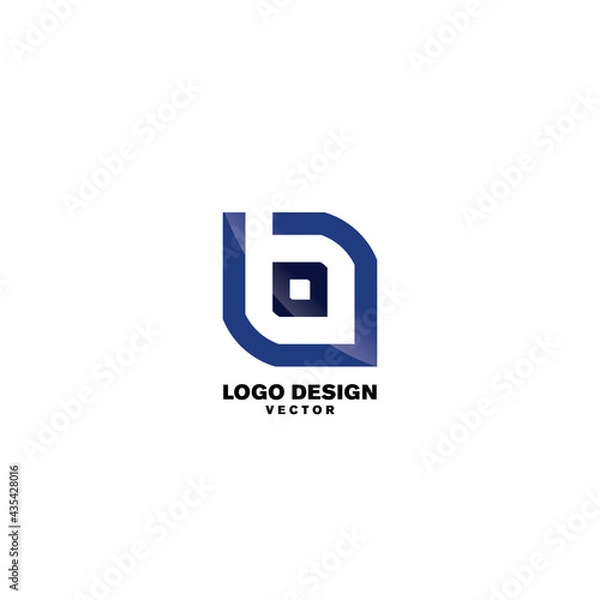 Fototapeta B Symbol Logo Template Vector