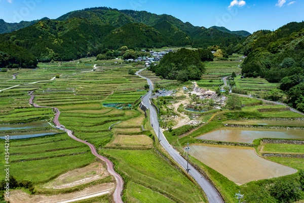 Obraz 三重県亀山市　棚田100選　坂本棚田1