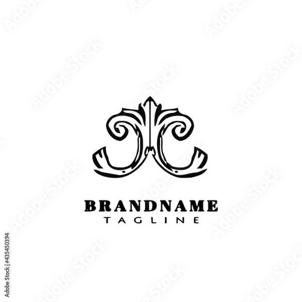 Fototapeta acanthus leaf logo icon design template vector illustration