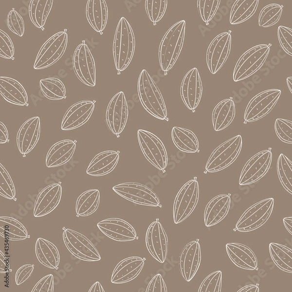 Fototapeta cocoa fruit vector seamless pattern