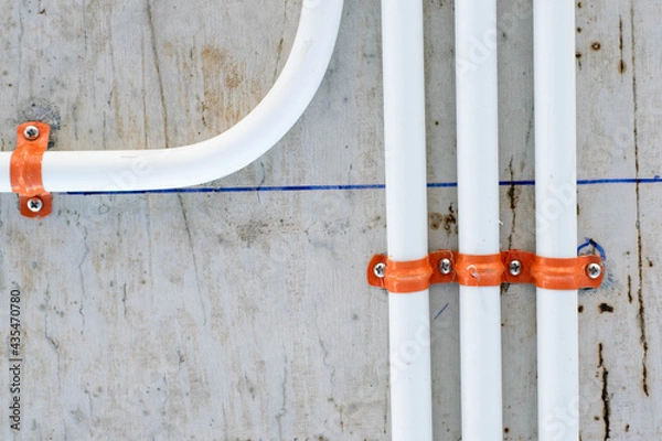 Obraz electrical pipe work in the construction