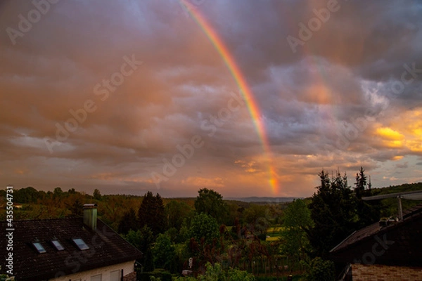 Obraz Rainbow over Bombachtal - Germany