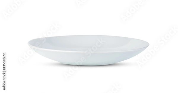 Obraz White plate isolated on white background