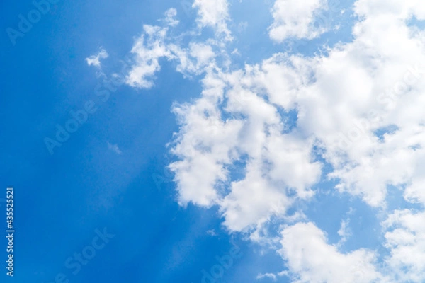 Obraz blue sky with clouds coppy space