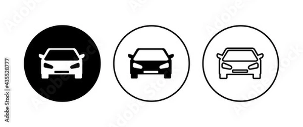 Fototapeta Car icon set. car vector icon. small sedan