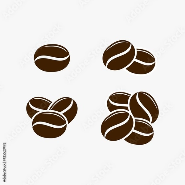 Fototapeta vector coffee bean logo design
