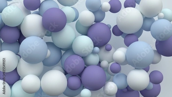 Obraz Colorful abstract background with spheres. 3d render.