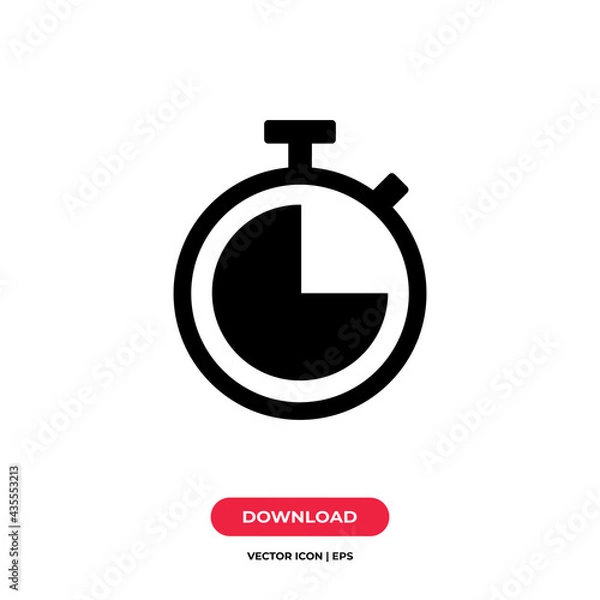 Fototapeta Stopwatch icon vector. Timer sign
