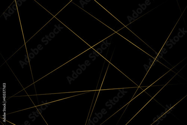 Fototapeta Abstract black with gold lines, triangles background modern design. Vector illustration EPS 10.