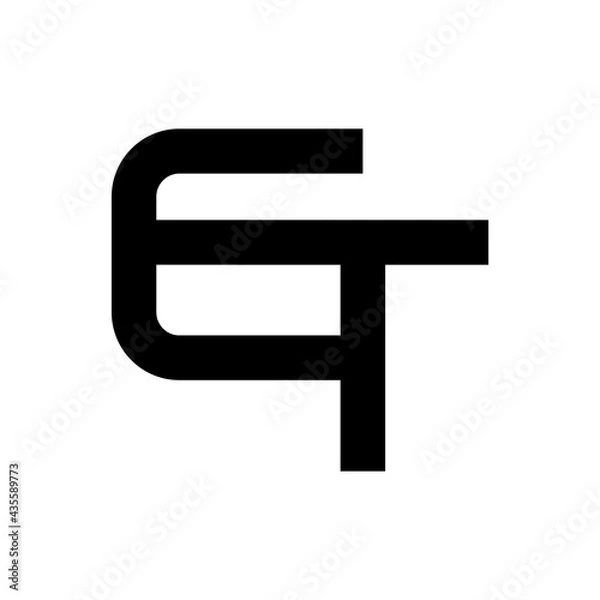 Fototapeta Illustration Vector Graphic of Modern ET Letter Logo. Perfect to use for Technology Company