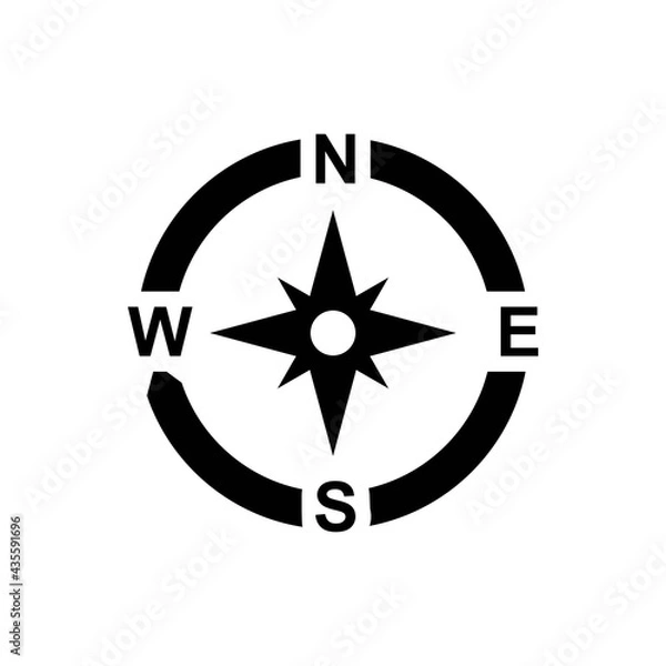 Fototapeta Compass navigation icon