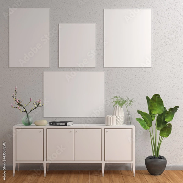 Fototapeta Sideboard And Tables Mockup