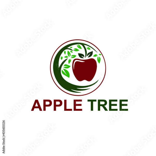 Obraz Modern Apple Tree Logo