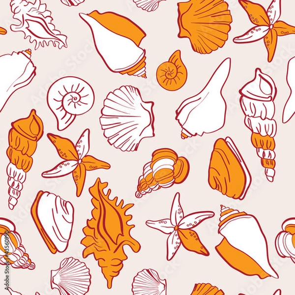 Fototapeta seamless background underwater tropical fauna