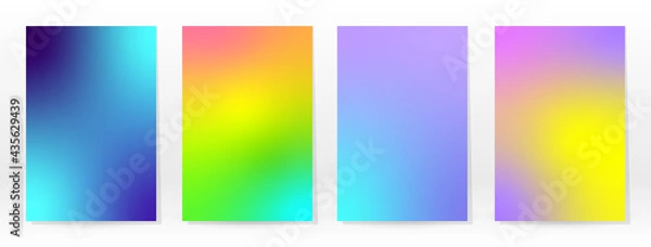 Fototapeta Minimal Poster. Pastel Soft. Rainbow Gradient Set.