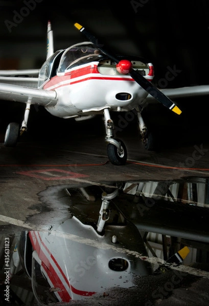 Obraz airplane, the aircraft in the garage and airport