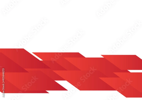 Obraz Vector Abstract geometric shape from red diagonal