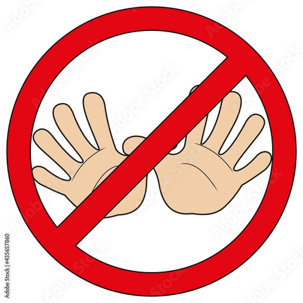 Obraz Prohibition sign with two hands