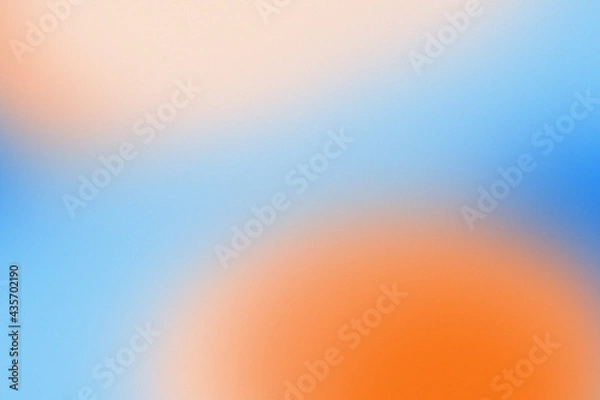 Obraz Blue, orange natural Grainy Gradient overlay. Retro 70s Background. Abstract Vibrant Texture Wallpaper