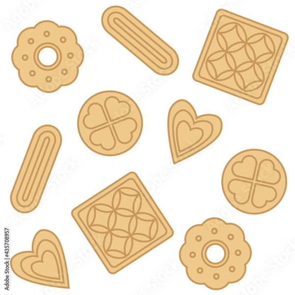 Obraz Cookies. Seamless vector pattern